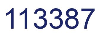 Number 113387 blue image