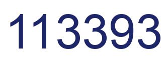 Number 113393 blue image