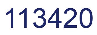 Number 113420 blue image