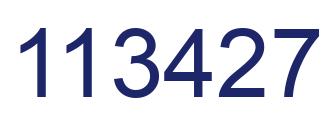 Number 113427 blue image