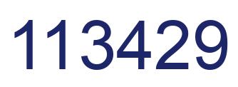 Number 113429 blue image