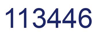 Number 113446 blue image