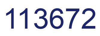 Number 113672 blue image