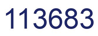 Number 113683 blue image