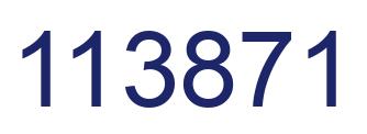 Number 113871 blue image