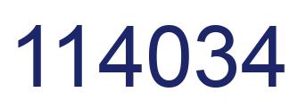 Number 114034 blue image