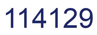 Number 114129 blue image