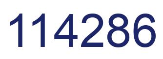 Number 114286 blue image
