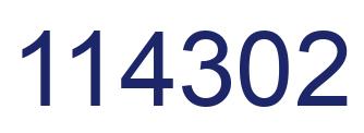 Number 114302 blue image