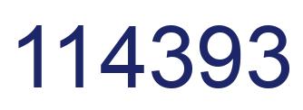 Number 114393 blue image