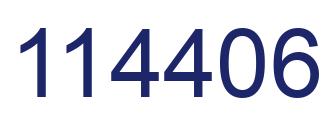 Number 114406 blue image