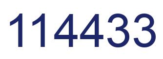 Number 114433 blue image