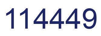 Number 114449 blue image