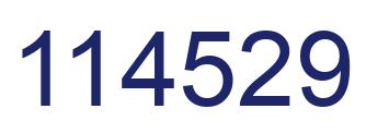 Number 114529 blue image