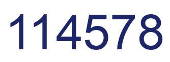 Number 114578 blue image