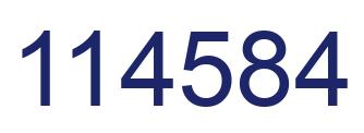 Number 114584 blue image