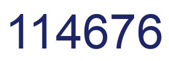 Number 114676 blue image
