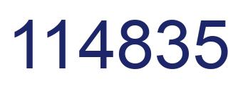 Number 114835 blue image