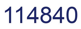 Number 114840 blue image