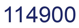 Number 114900 blue image