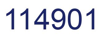Número 114901 imagen azul