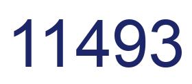 Number 11493 blue image