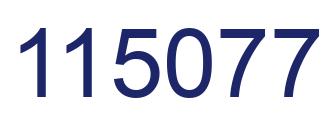 Number 115077 blue image