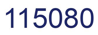 Number 115080 blue image
