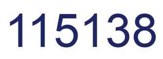 Number 115138 blue image