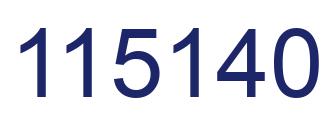 Number 115140 blue image