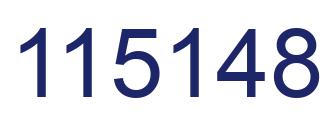 Number 115148 blue image