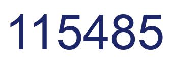 Number 115485 blue image
