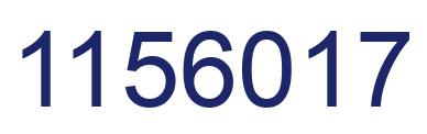 Number 1156017 blue image