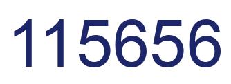Number 115656 blue image