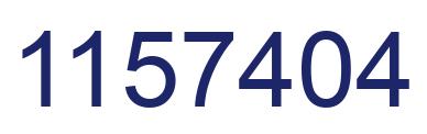 Number 1157404 blue image