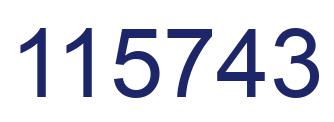 Number 115743 blue image