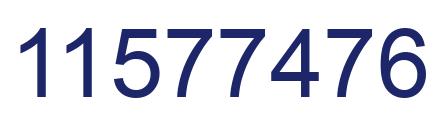 Número 11577476 imagen azul