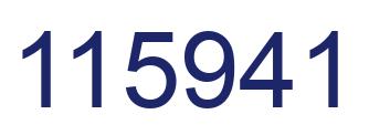 Number 115941 blue image