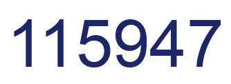 Number 115947 blue image
