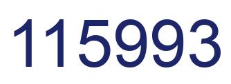 Number 115993 blue image