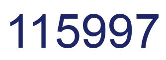 Number 115997 blue image