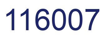 Number 116007 blue image