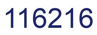 Number 116216 blue image