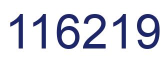 Number 116219 blue image