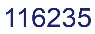 Number 116235 blue image