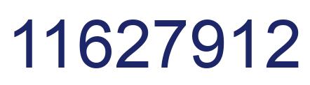 Number 11627912 blue image
