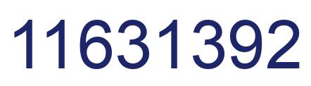 Number 11631392 blue image