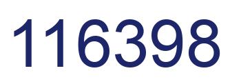 Number 116398 blue image