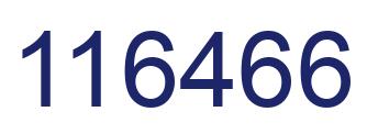 Number 116466 blue image