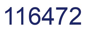 Number 116472 blue image